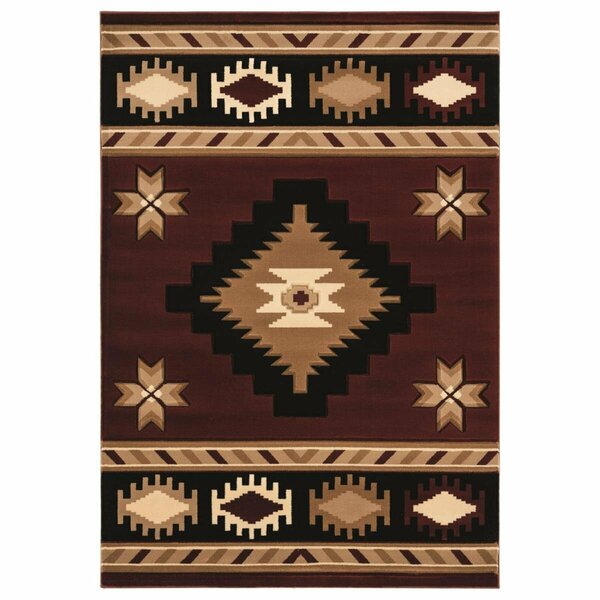 United Weavers Of America 1 ft. 10 in. x 2 ft. 8 in. Bristol Caliente Burgundy Rectangle Accent Rug 2050 10434 24